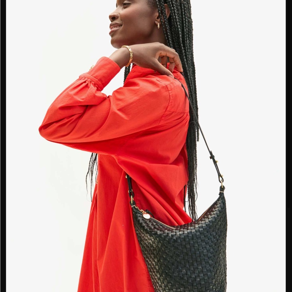 Clare V Black Woven bucket bag